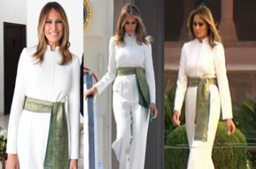 Melania Trump wears India inspired textile