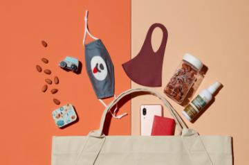 A representative image of a bag containing essentials 