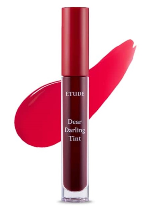 Pink Red, Dear Darling Water Gel Lip and Cheek Tint by ETUDE 