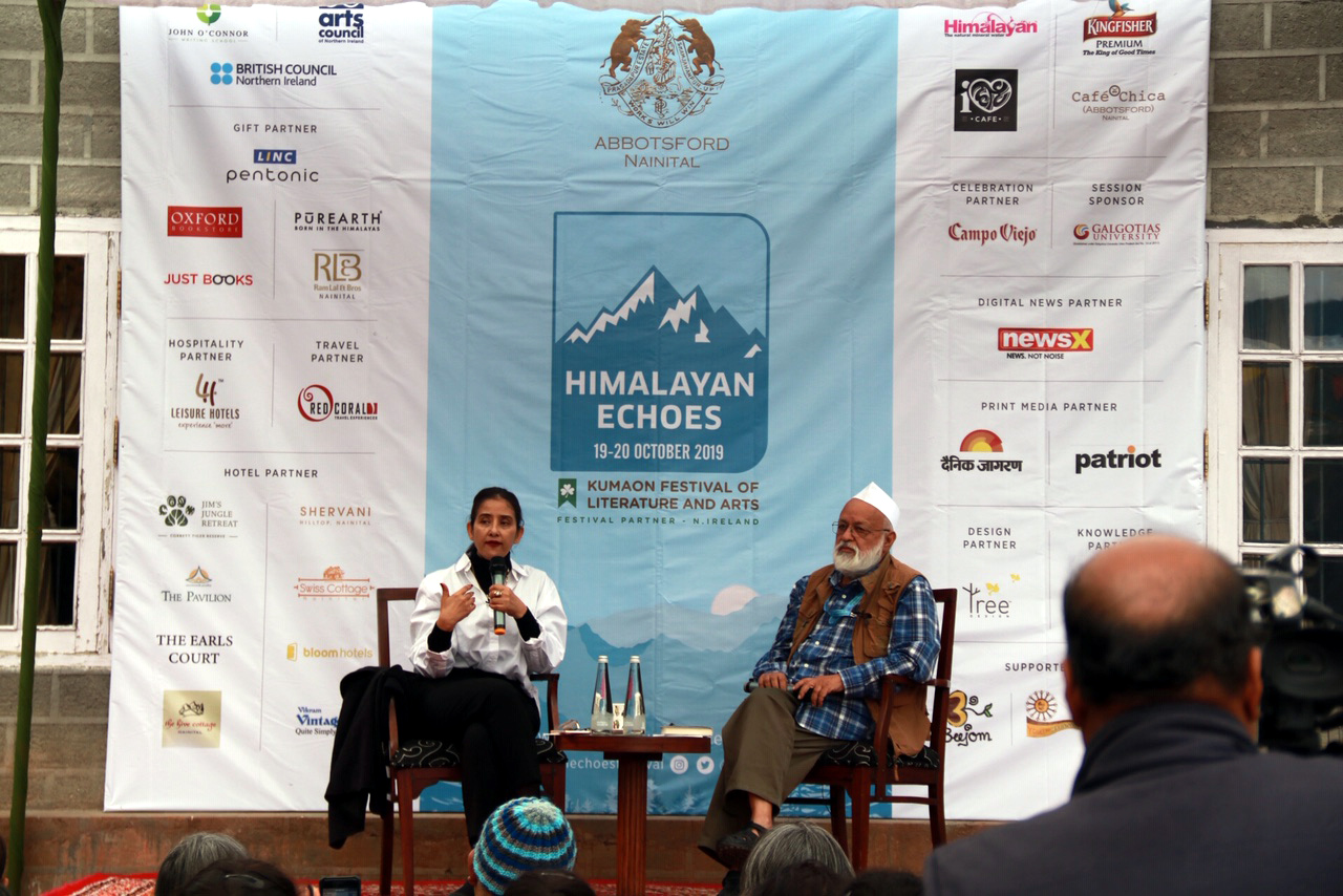 Nainital: Actor-author Manisha Koirala during the fourth edition of Himalayan Echoes: Kumaon Festival of Literature and Arts in Nainital on Oct 20, 2019. (Photo: IANS)