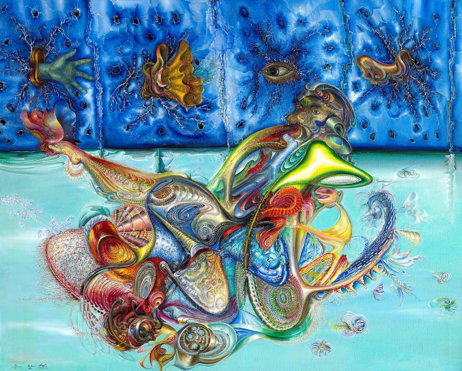 Chang Hoon Woo NEURAL CHAOS oil on canvas