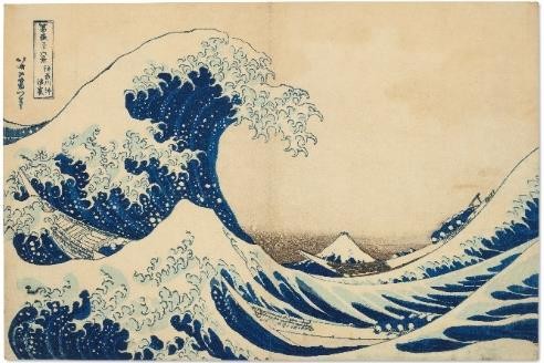 KATSUSHIKA HOKUSAI (1760-1849) KANAGAWA OKI NAMI URA (UNDER THE WELL OF THE GREAT WAVE OFF KANAGAWA) WOODBLOCK PRINT, FROM THE SERIES FUGAKU SANJUROKKEI (THIRTY-SIX VIEWS OF  MOUNT FUJI), SIGNED HOKUSAI ARATAME IITSU HITSU, PUBLISHED BY NISHIMURAYA YOHACHI (EIJUDO), LATE 1831, ESTIMATE: $150,000-200,000