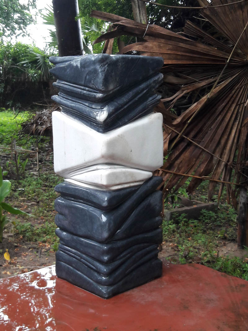 3 Parasite Black and white marble joined together 30 (H)  X 12(W)Inches INR.20,00,000