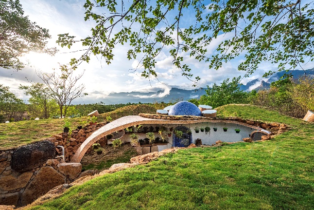 Earth Shelter/Cave Home with Pool & Rooftop Garden (Murbad, Maharashtra, India)