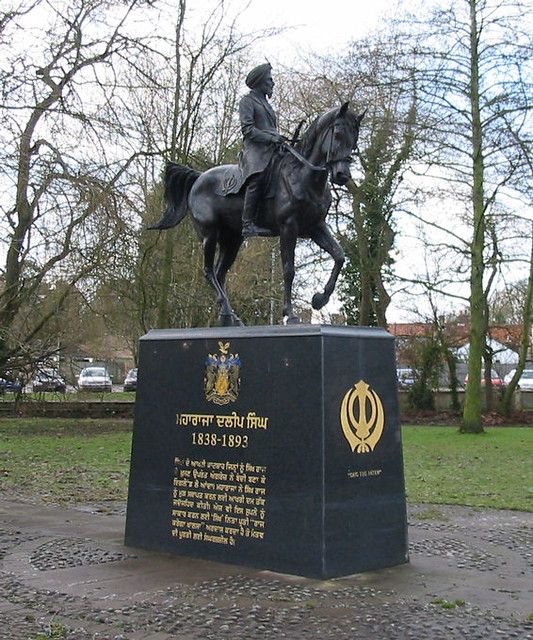 Maharaha Duleep Singh's statue in Britain's Thetford 