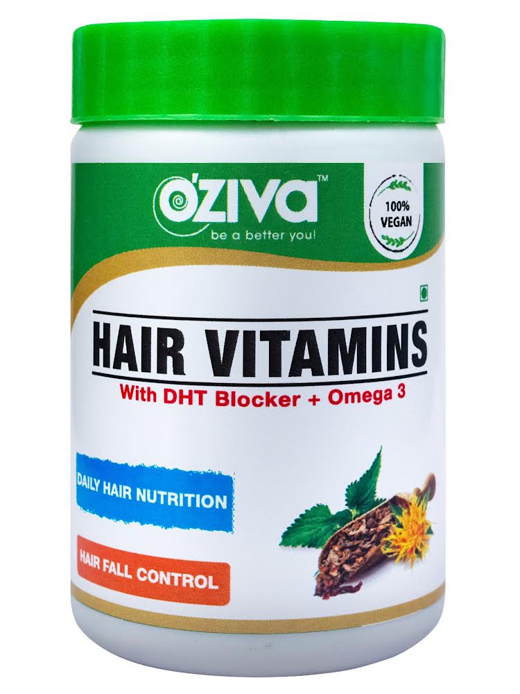 OZiva Hair Vitamins (With DHT Blocker & Omega-3)