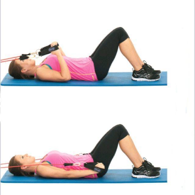 Lying Straight Arm Banded Pull Down 
