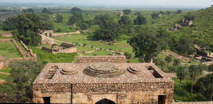 A bird's eye view of the Bhangarh Fort