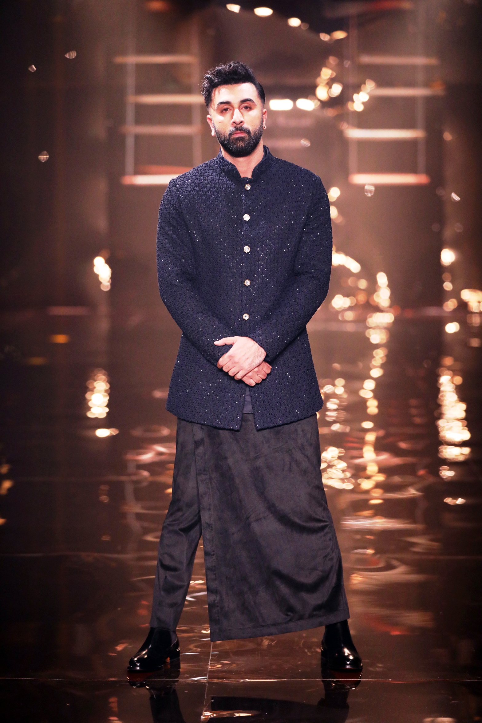 Actor Ranbir Kapoor in Kunal Rawal collection at FDCI Hyundai India Couture Week 