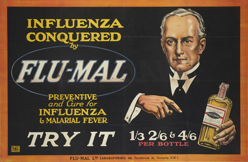  Advert for Flu-Mal, early 20th century, Source: Museum of London
