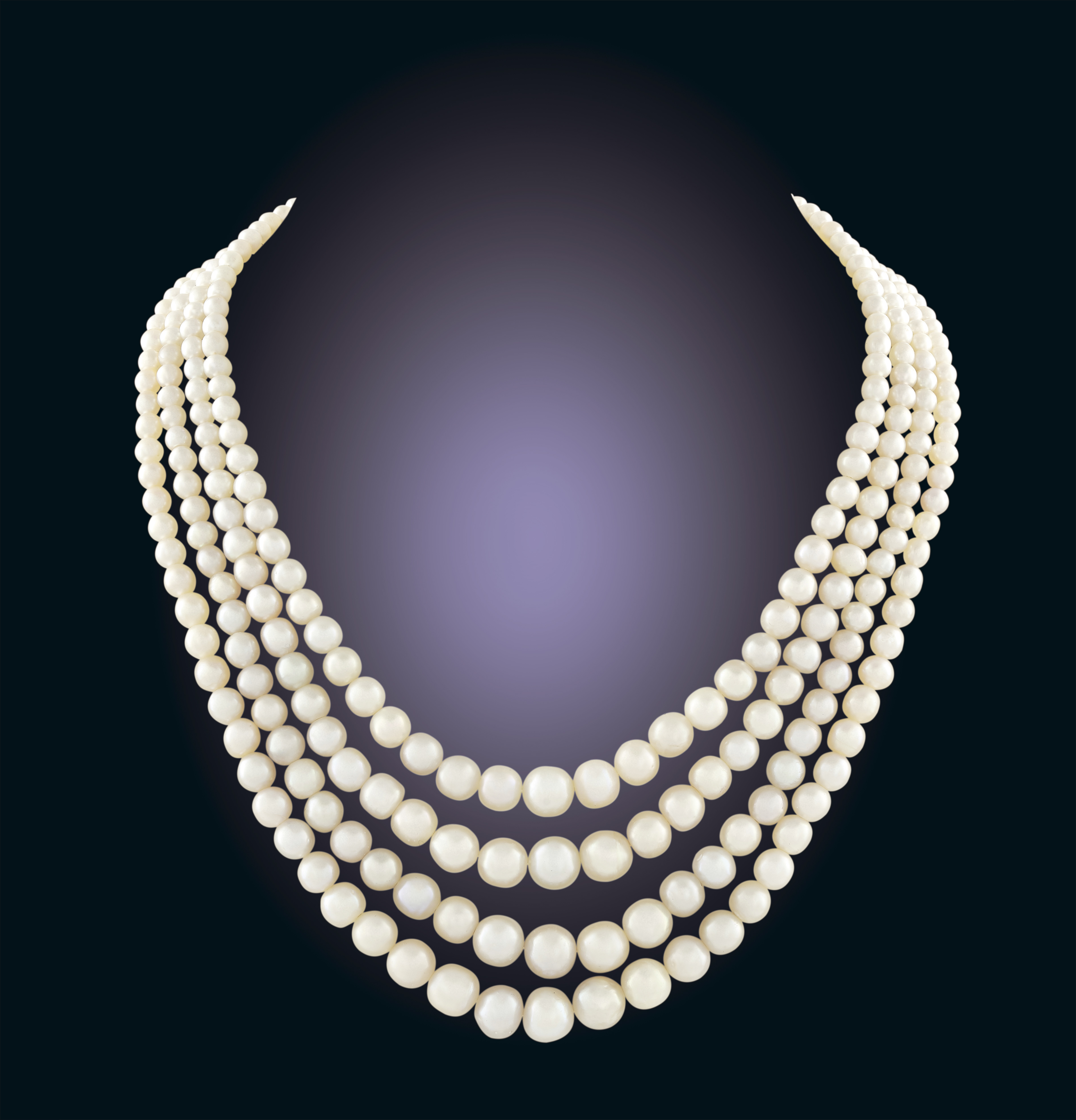 An Elegant Four Row Basra Pearl Necklace, circa 1950, Winning Bid - INR 1,26,18,375, sold at AstaGuru Heirloom auction in 2021.