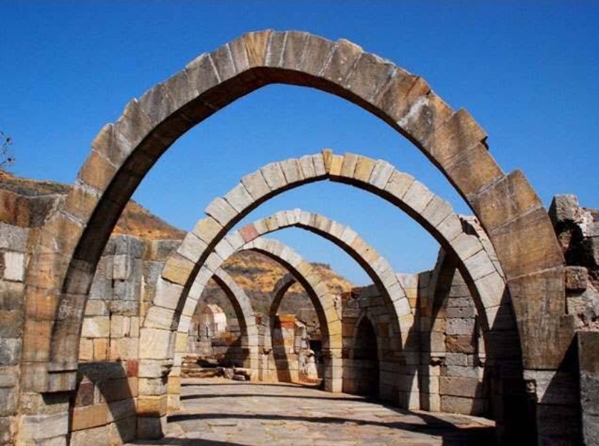 Arches of earlier ruins