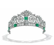 Belle Epoque Emerald and Diamond Tiara, Attributed to Marzo