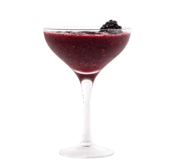 Natural frozen cocktail recipe made from fresh fruit prepared in a blender and served in venue glassware