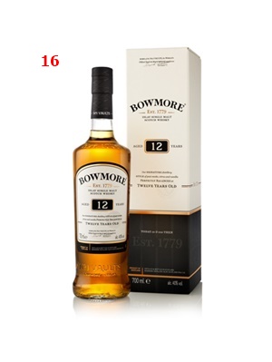  Bowmore’s 12-Year-Old Single Malt Scotch Whisky