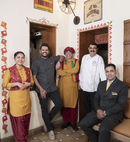 Chef and Staff at Dhaba,The Claridges