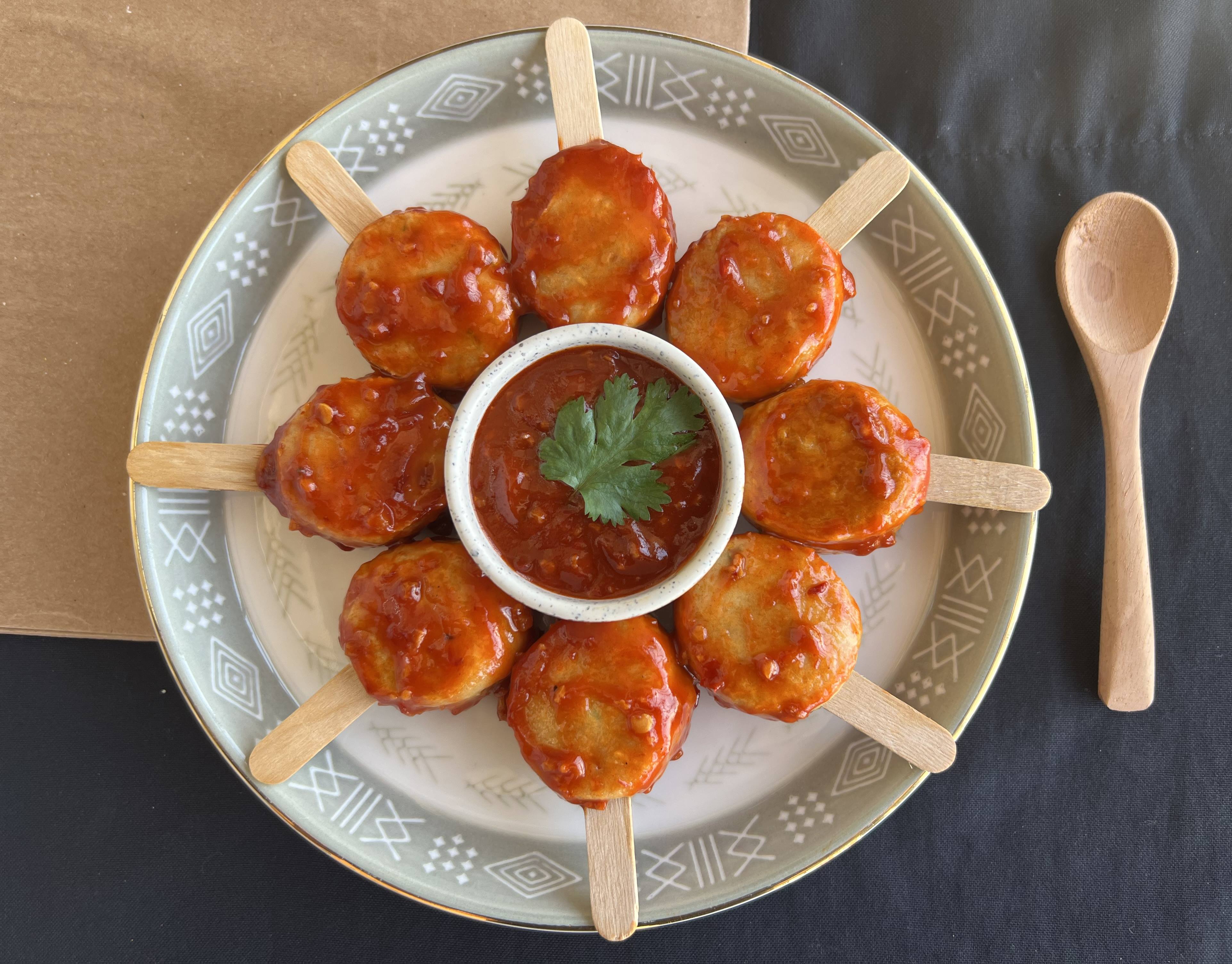 Chicken Lollies in Sweet Chilly Sauce