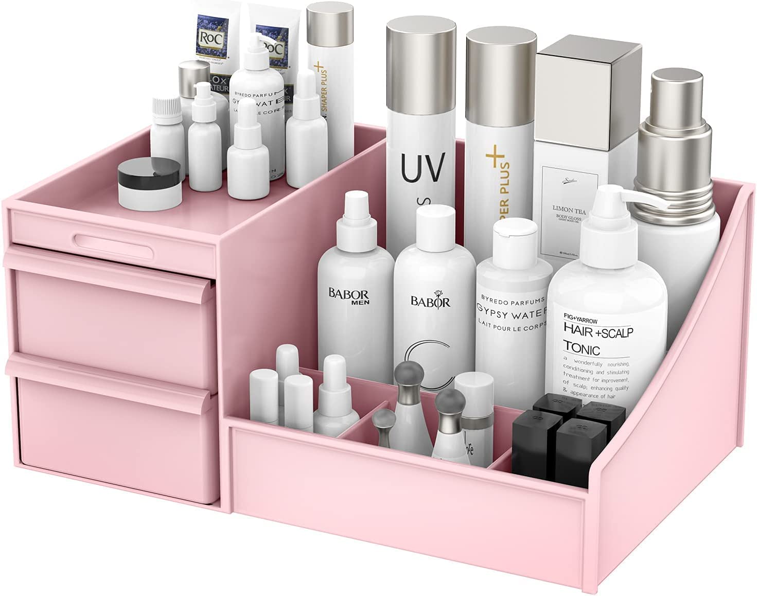 Clapone Makeup Desk Cosmetic plastic Storage Box Organizer