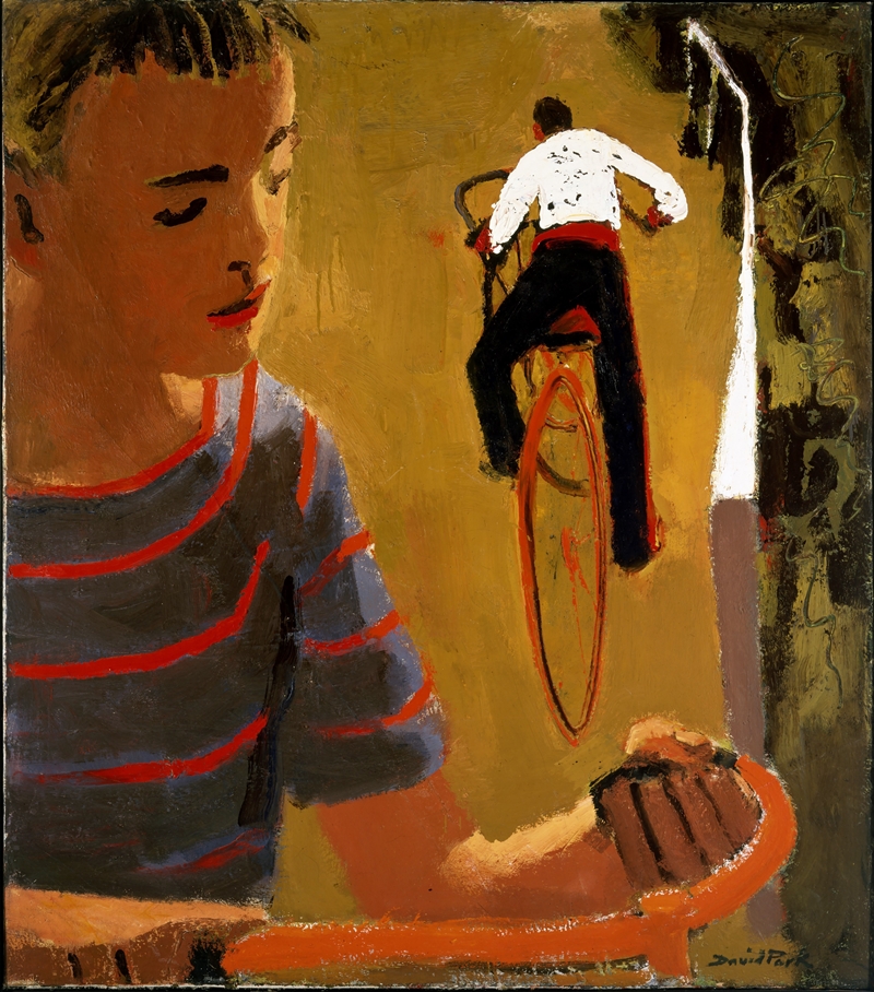 David Park, Kids on Bikes, 1950; Myron Kunin Collection; (c) Estate of David Park; courtesy Natalie Park Schutz, Helen Park Bigelow, and Hackett Mill, San Francisco