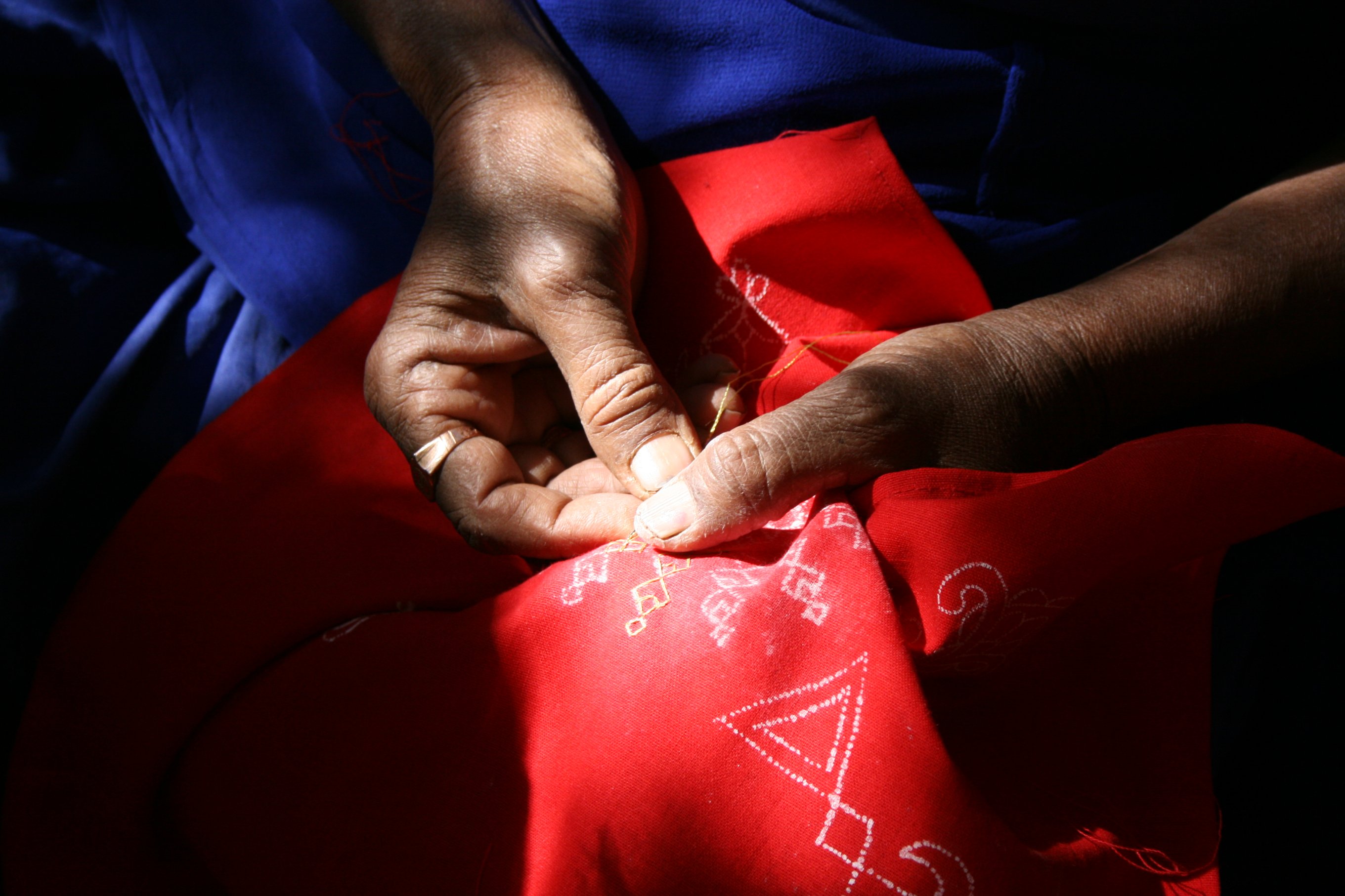 Embroidery Process Hand