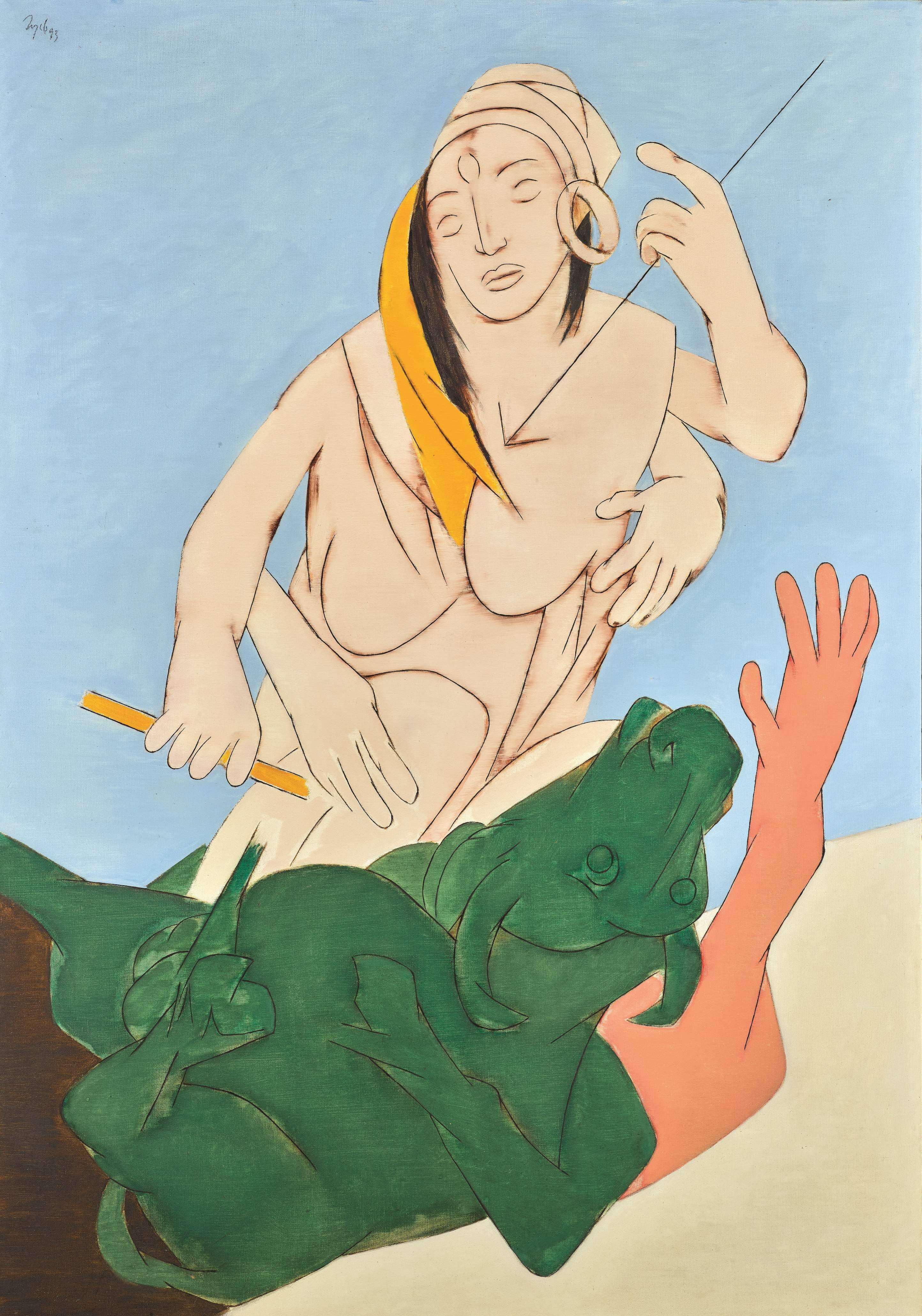Tyeb Mehta, Durga Mahisasura Mardini, 1993 _ Sotheby's