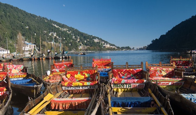Boats at Naini Lake
