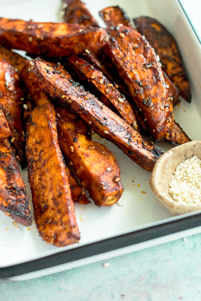 Gochujang Roasted Sweet Potatoes