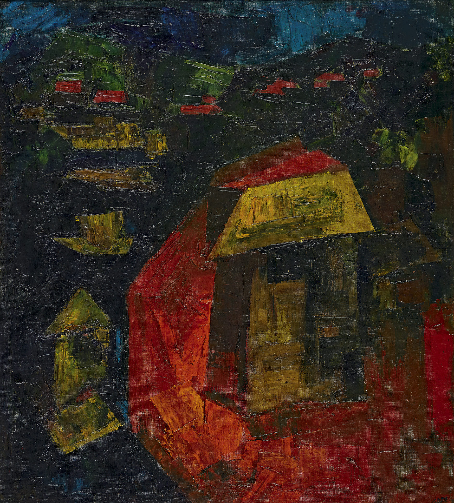 H A Gade, Untitled, circa 1950, commanded a world record-breaking price for the artist at INR 48,80,952 (US$ 68,745) at AstaGuru's Collectors Choice Auction