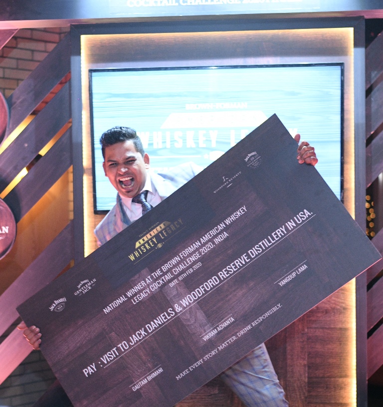 Hyderabad-based Chapay Anand from the bar Zero 40, Hyderabad was named as the winner of the American Whiskey Legacy Cocktail Challenge 2020