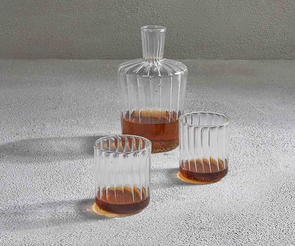 Whisky Decanter and Glass Set By Ikai Asai
