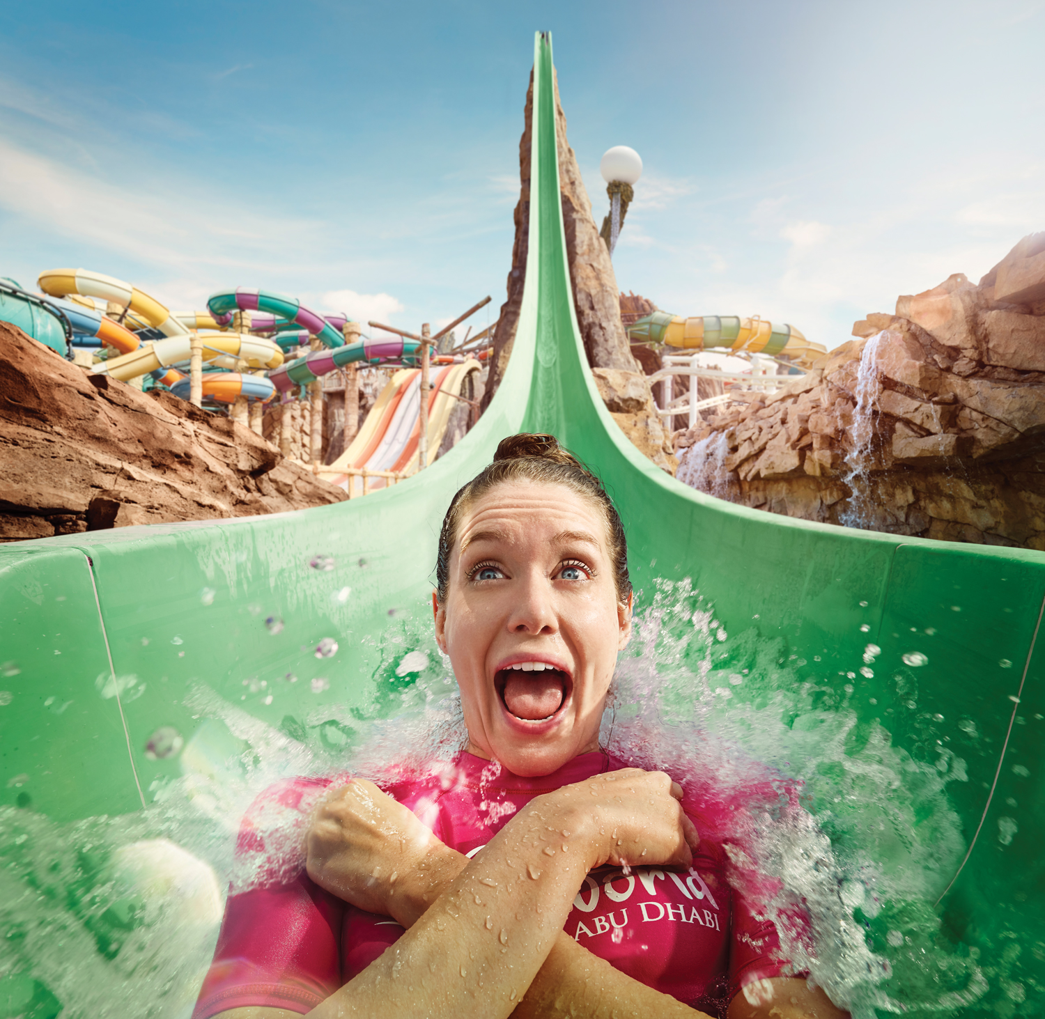 Dare to let go at Jebel Drop in Yas Water World