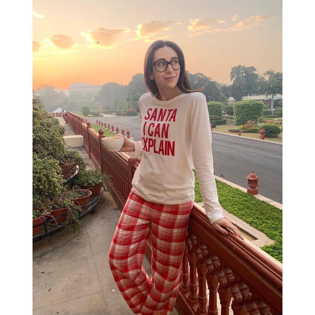 Karisma Kapoor in a cheeky christmas sweater
