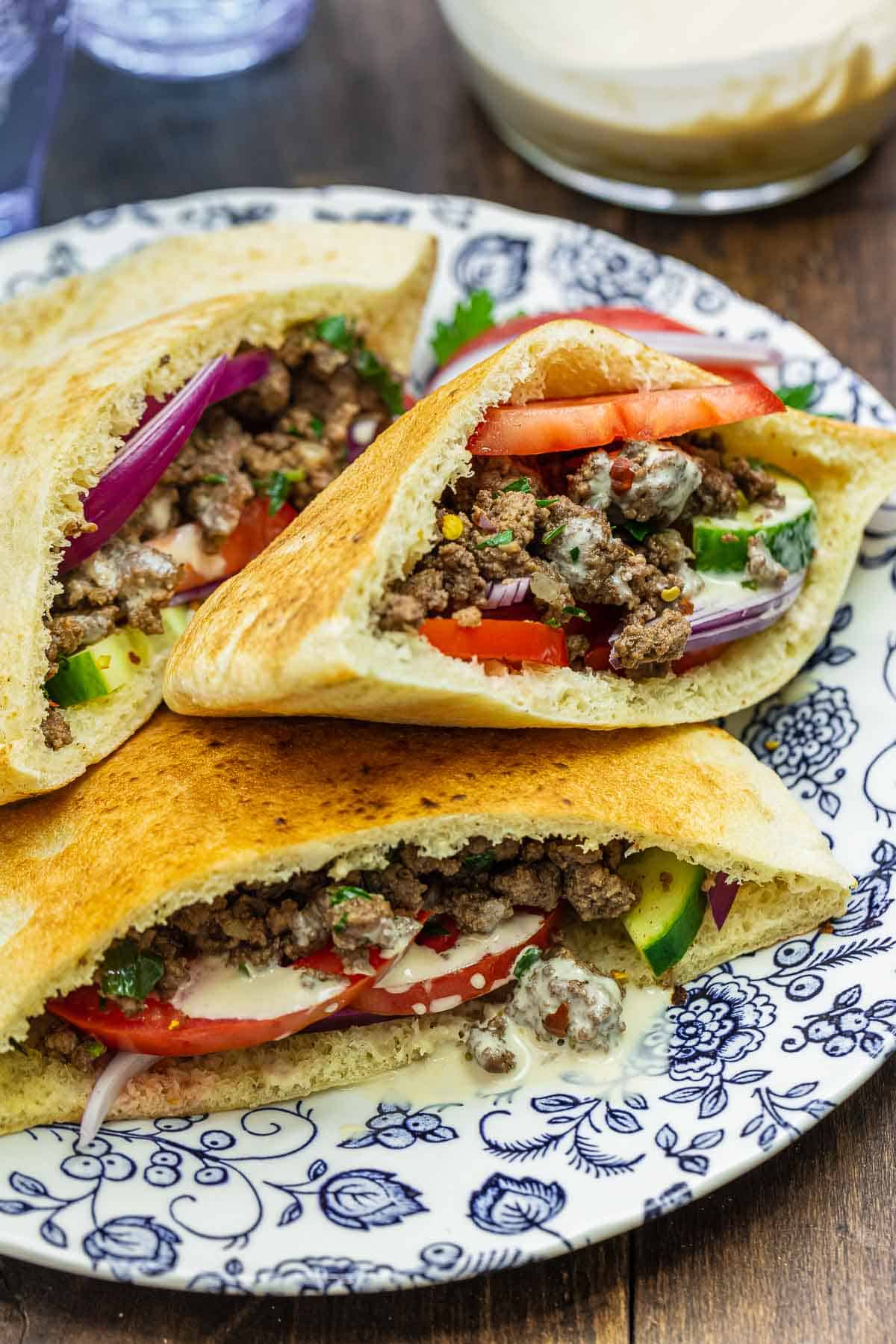 Kebab-Stuffed Pita Pockets