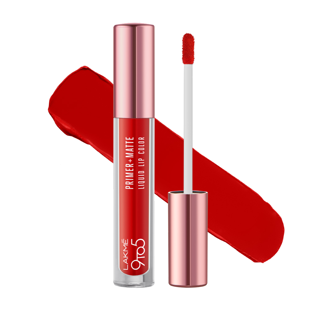 A new era of creaseless lipstick with The Lakmé 9To5 Primer + Matte Liquid Lip Color!