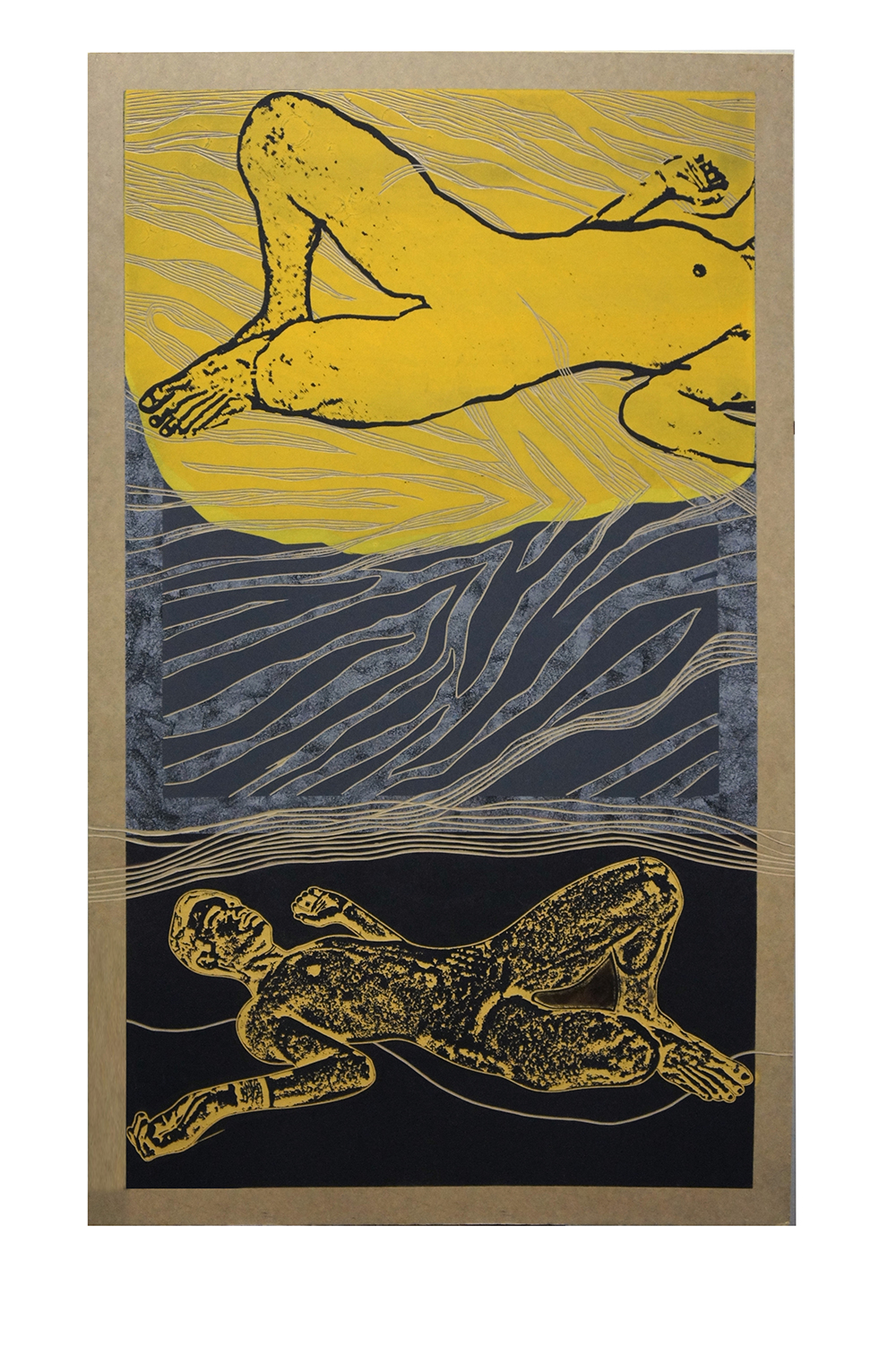MARKS, Ananda Moy Banerji, RIVER SUTRA, IV Woodcut and Serigraph on MDF, 60-36 inches, 2019
