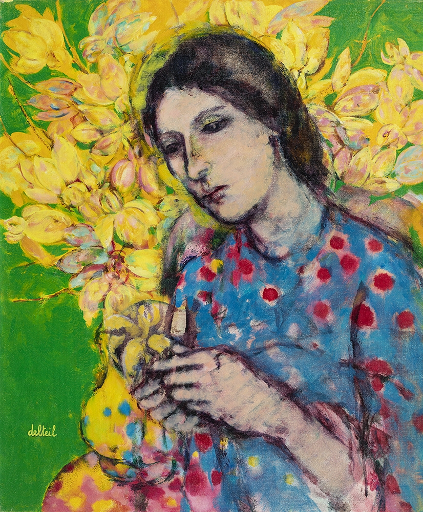 Maite Delteil, Lady with Yellow Vase
