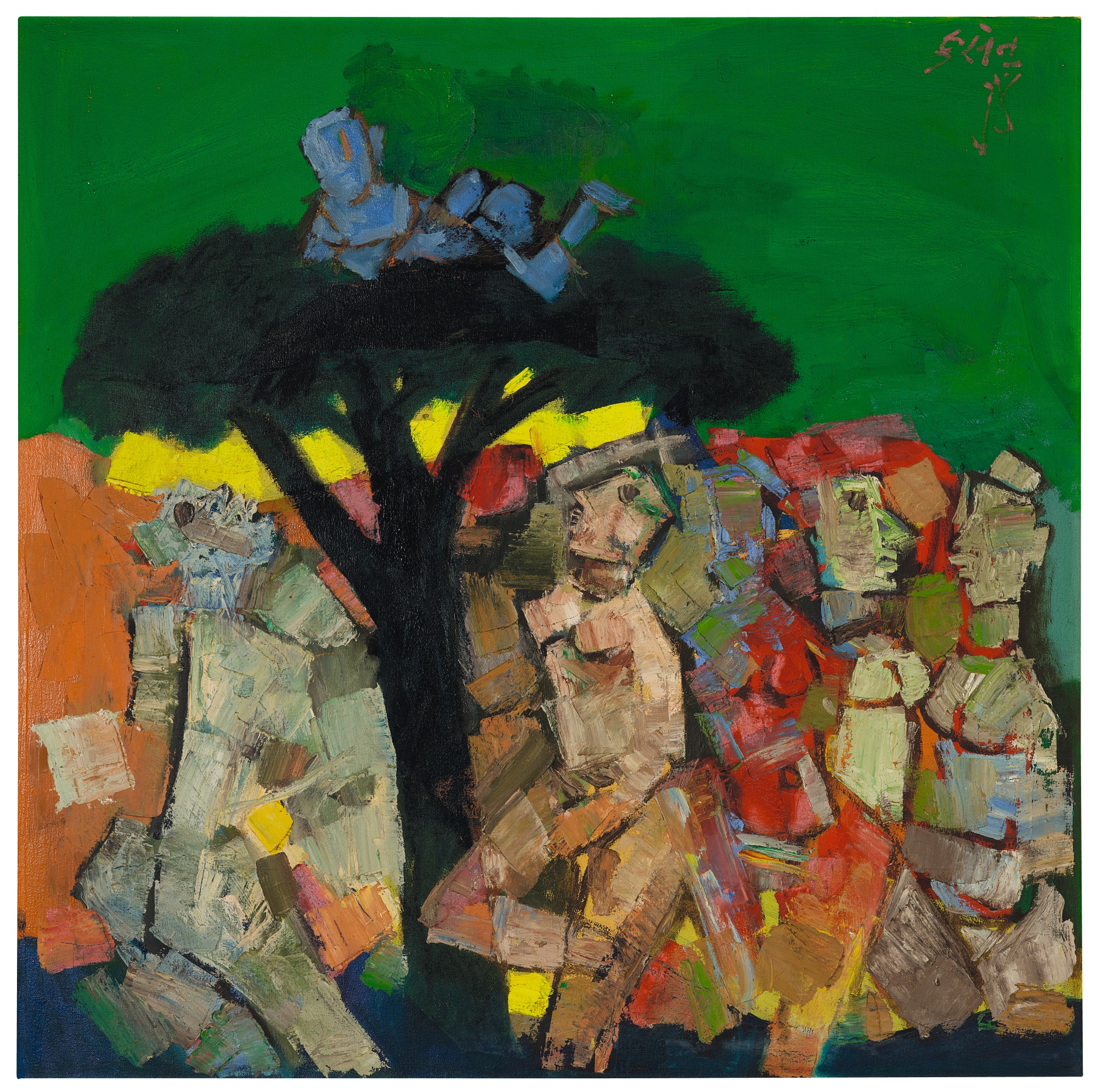 Maqbool Fida Husain Blue Boy