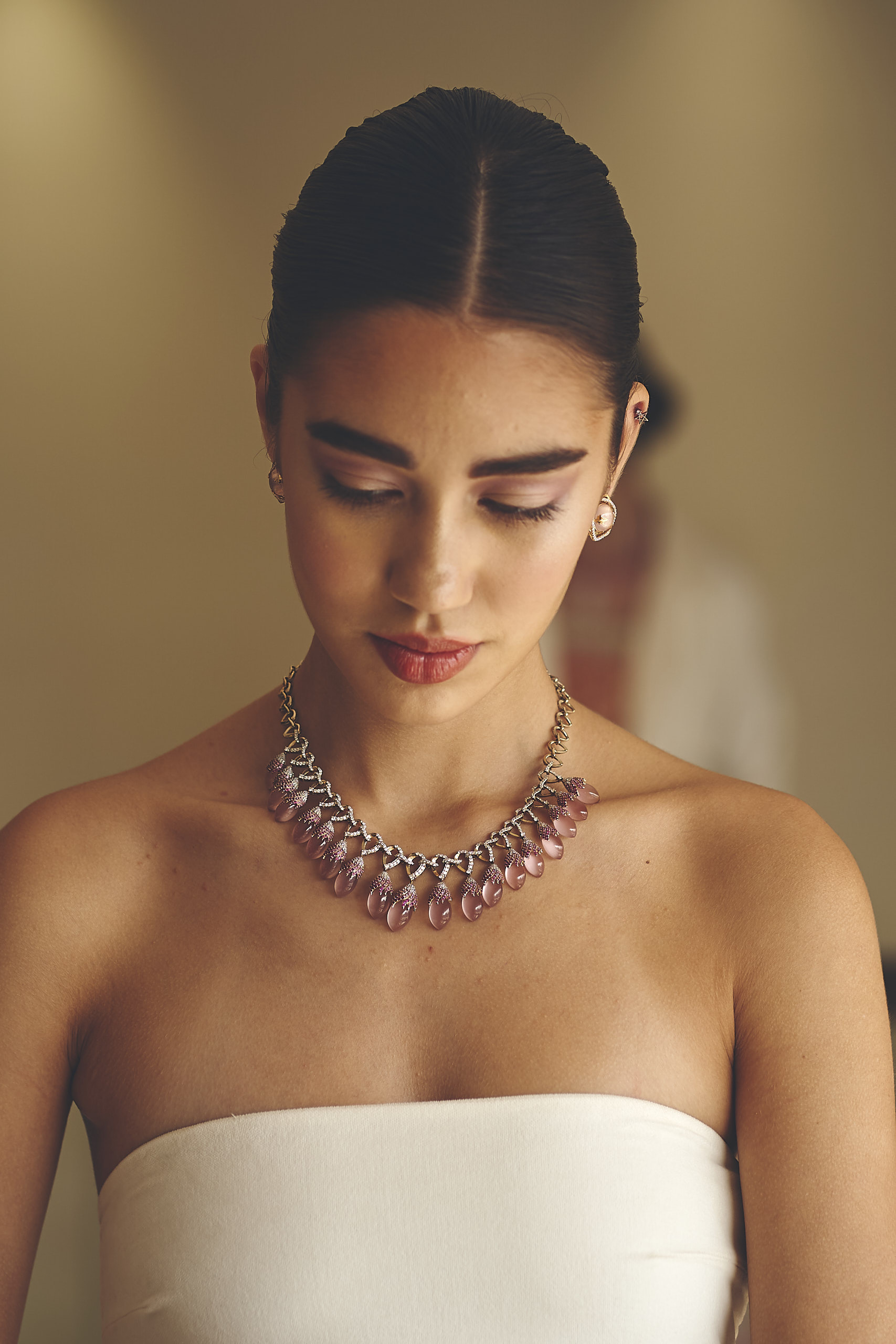 Model at an exclusive preview in Delhi for ZOYA X Rahul Mishra for his Spring Summer 2020 collection at the world’s most iconic fashion show