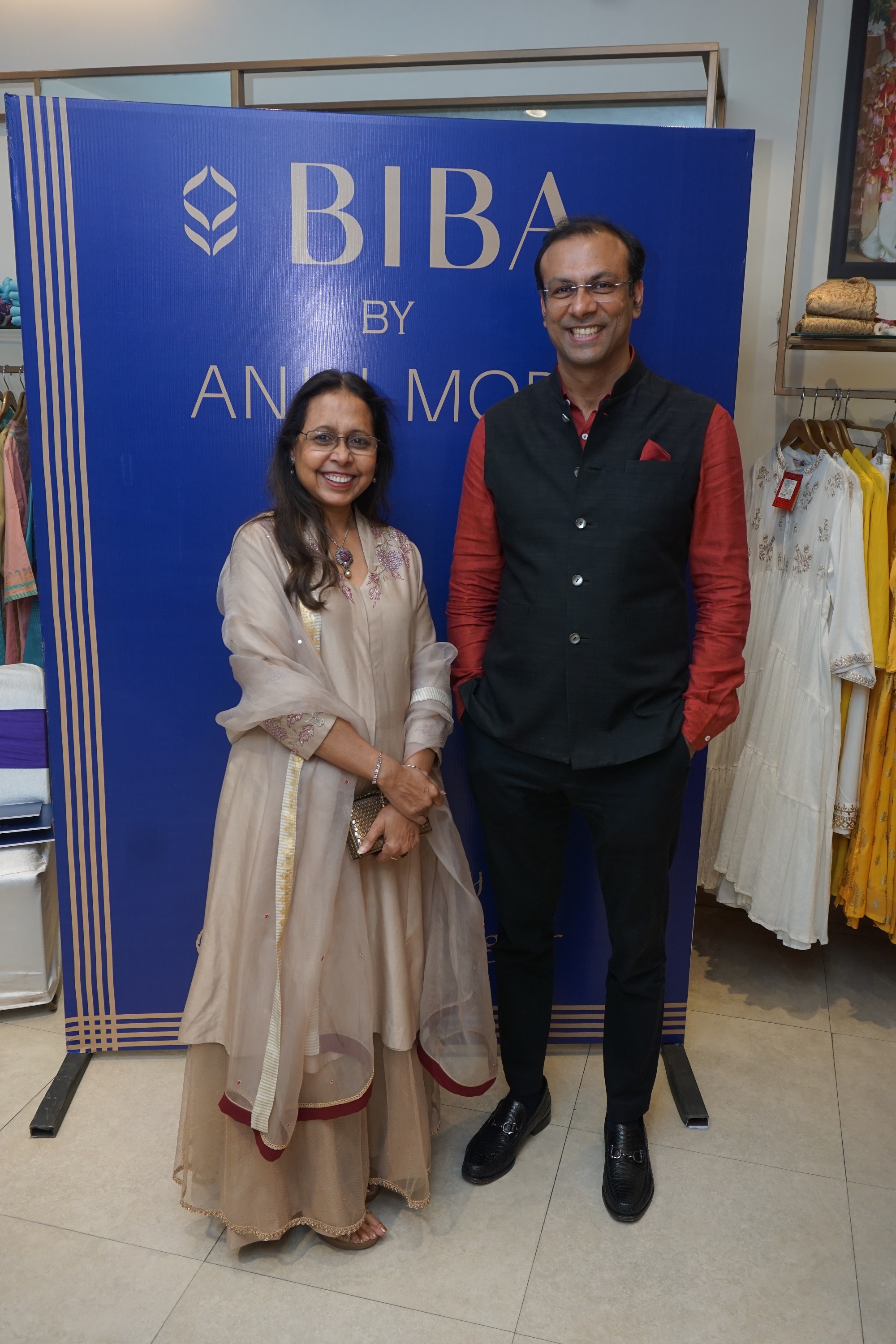 Ms. Anju Modi with Mr. Siddharath Bindra, MD, BIBA India