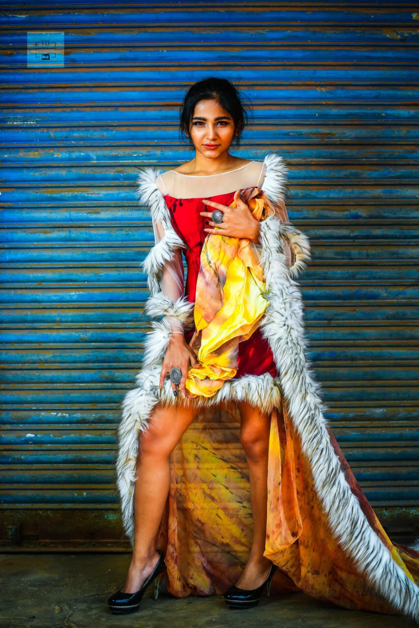 Natural, Hand Dyed, Fashion Project, designed by Ishwariya Ramesh, student at Vogue Institute of Art and Design