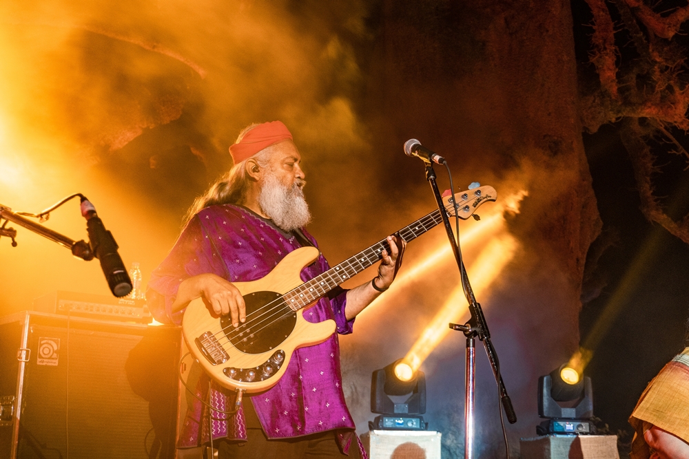 Indian Ocean bass guitarist and vocalist Rahul Ram performs during "Namaste Orchha" festival, in Madhya Pradesh's Orchha, on March 8, 2020. (Photo: Outsidemyrucksack)