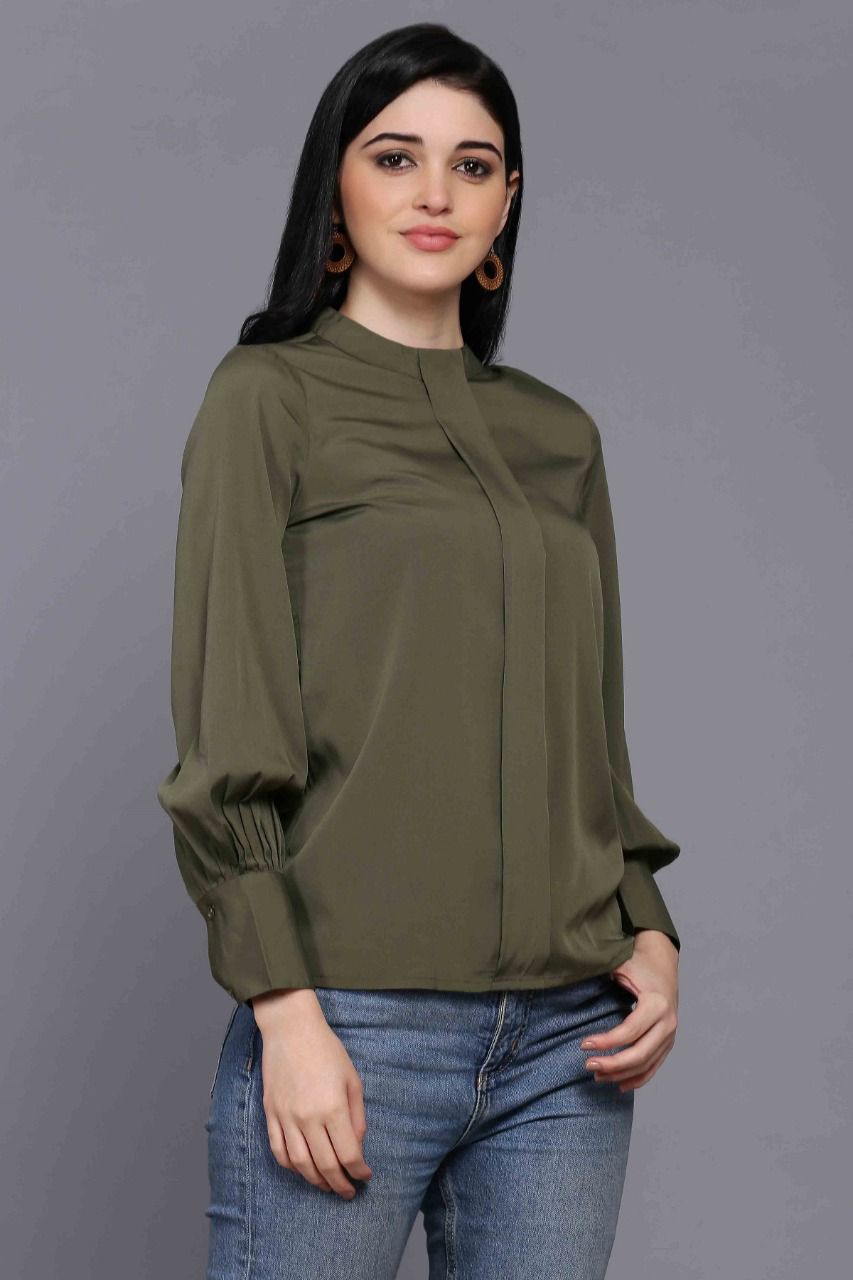 olive green top