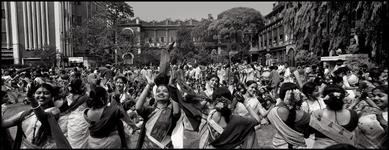 Celebrating arrival of spring, and festival of colours Holi at Ravindra Bharati Bhawan, Kolkata 2006