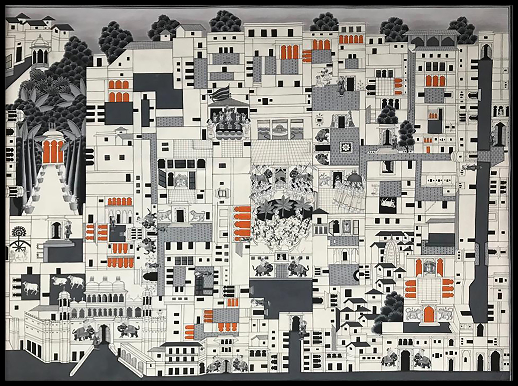  Pichvai-Tradition-Beyond.-Temple-Map-2019.-Stone-colours-on-cloth