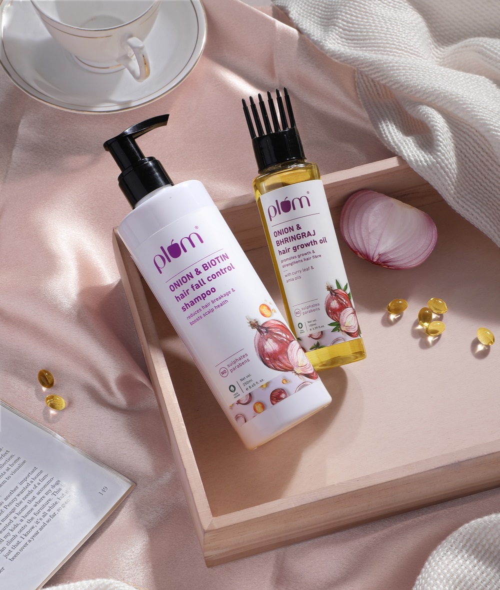 Plum Onion & Bhringraj Hair care Range 