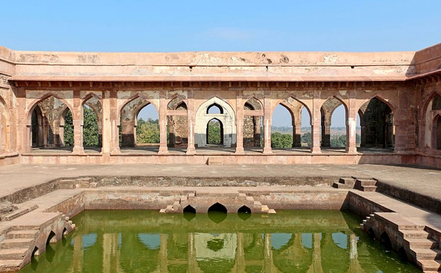Pool inside Baz Bahadur's Palace