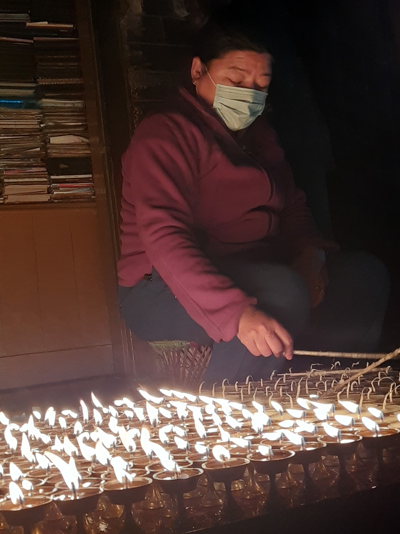 Prayer Lamps at Tibetan Colony