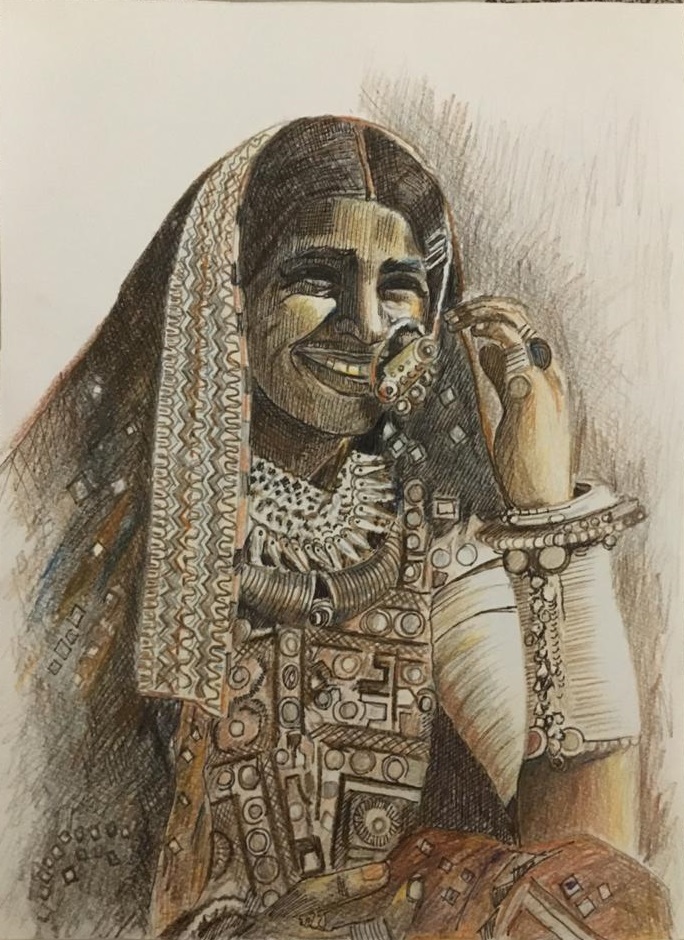 Artist paints smiling women from across India