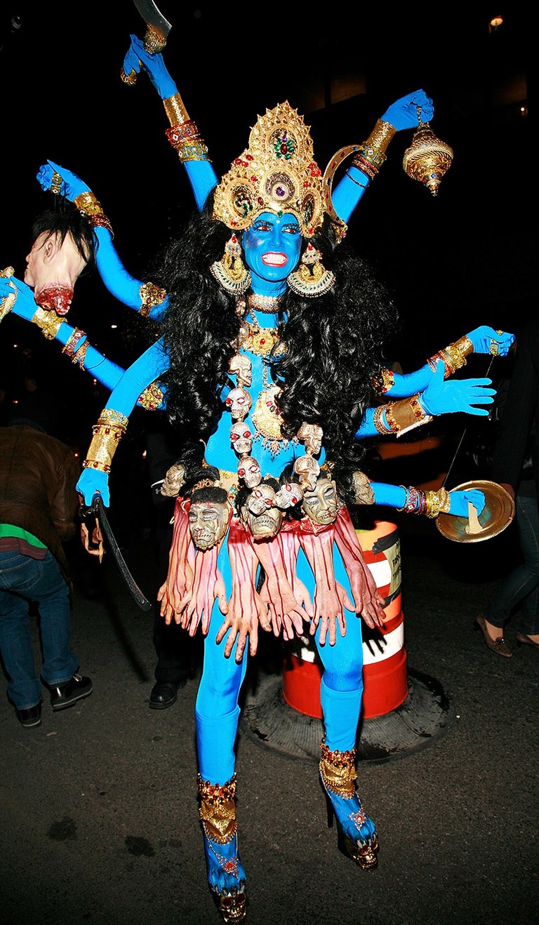 Quen of Halloween, model Heidi Klum channels her inner Goddes in this Kali inspired costume