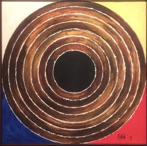 SH Raza, Bindu, Acrylic on canvas, 16x16 inches, 2011